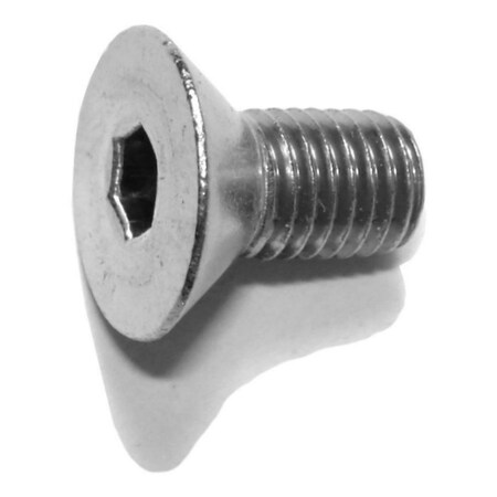 Midwest Fastener 1/4"-28 Socket Head Cap Screw, Flat, Plain 18-8 Stainless Steel, 1/2 in Length, 10 PK 79181